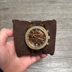 Michael Kors Gold and Brown Women's Watch